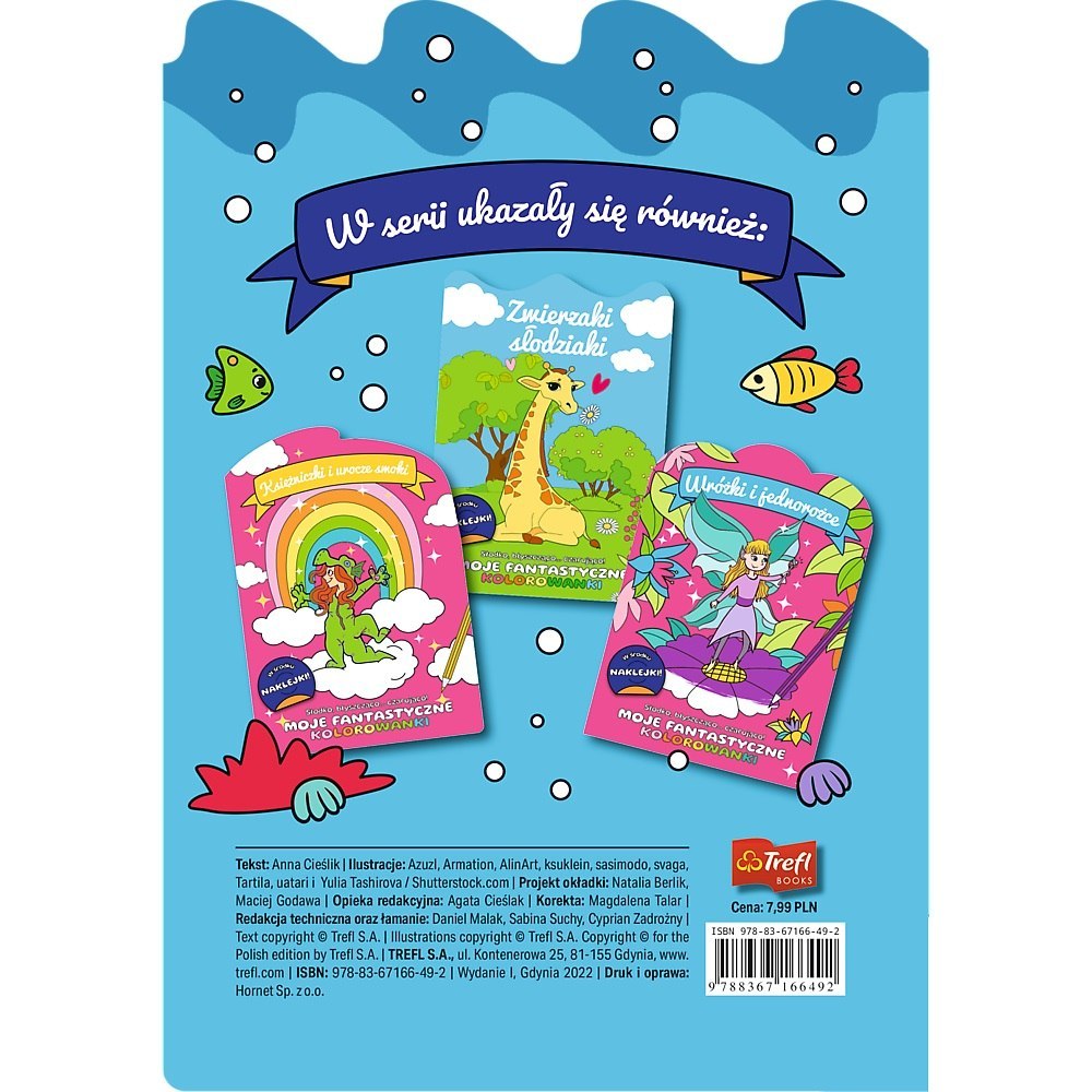 EDUCATIONAL BOOKLET B5 MERMAIDS AND UNDERWATER TREASURES TREFL STICKERS 66492 TR